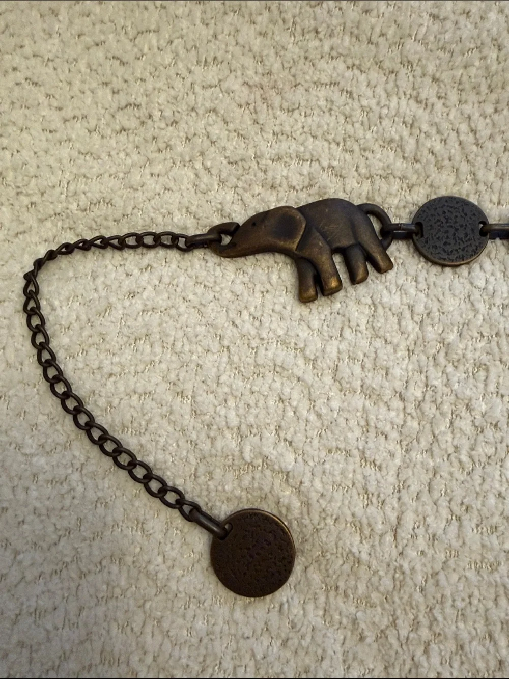 Calypso St. Barth for Target Elephant Coin Chain Belt Boho Bronze Tone One Size